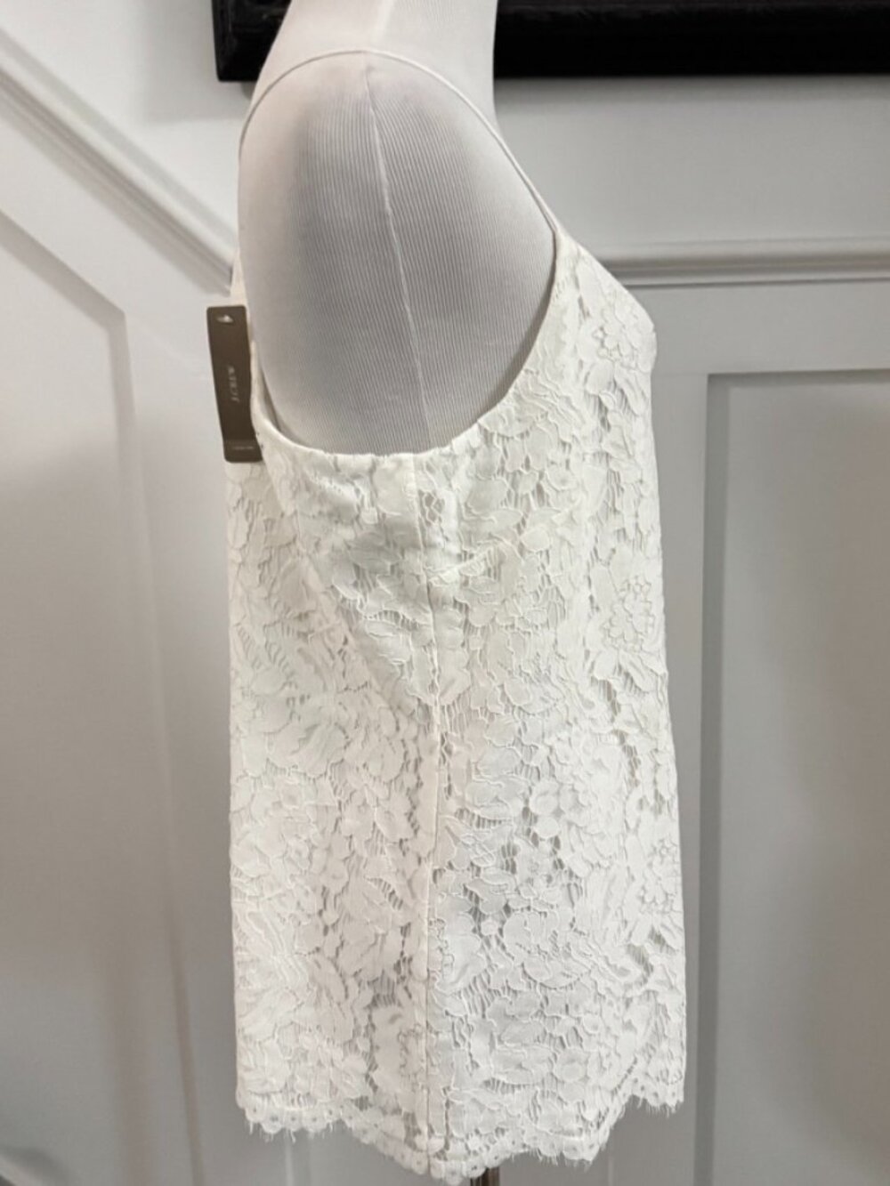 J.Crew Classic White Lace Top | Elegant & Feminine | Size 4 | Brand New w/Tags $ - Picture 6 of 9